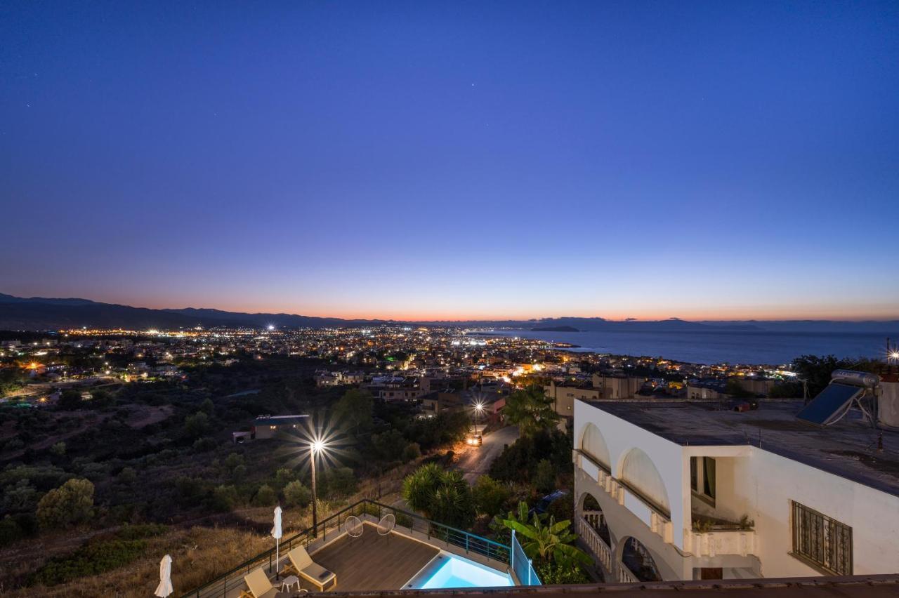 Villa City View - Heated Pool - Majestic Views - 5 Min Drive From Center Χανιά Εξωτερικό φωτογραφία